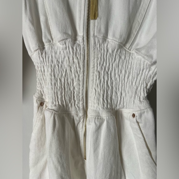 NWT Retrofete Ellis Denim Jumpsuit on Optic White - Picture 9 of 15